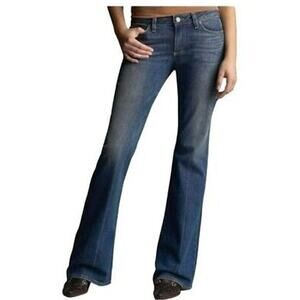 Paige Jeans Womens Size 31 Robertson Flare Raw Hem Boho Hippie Festival Retro